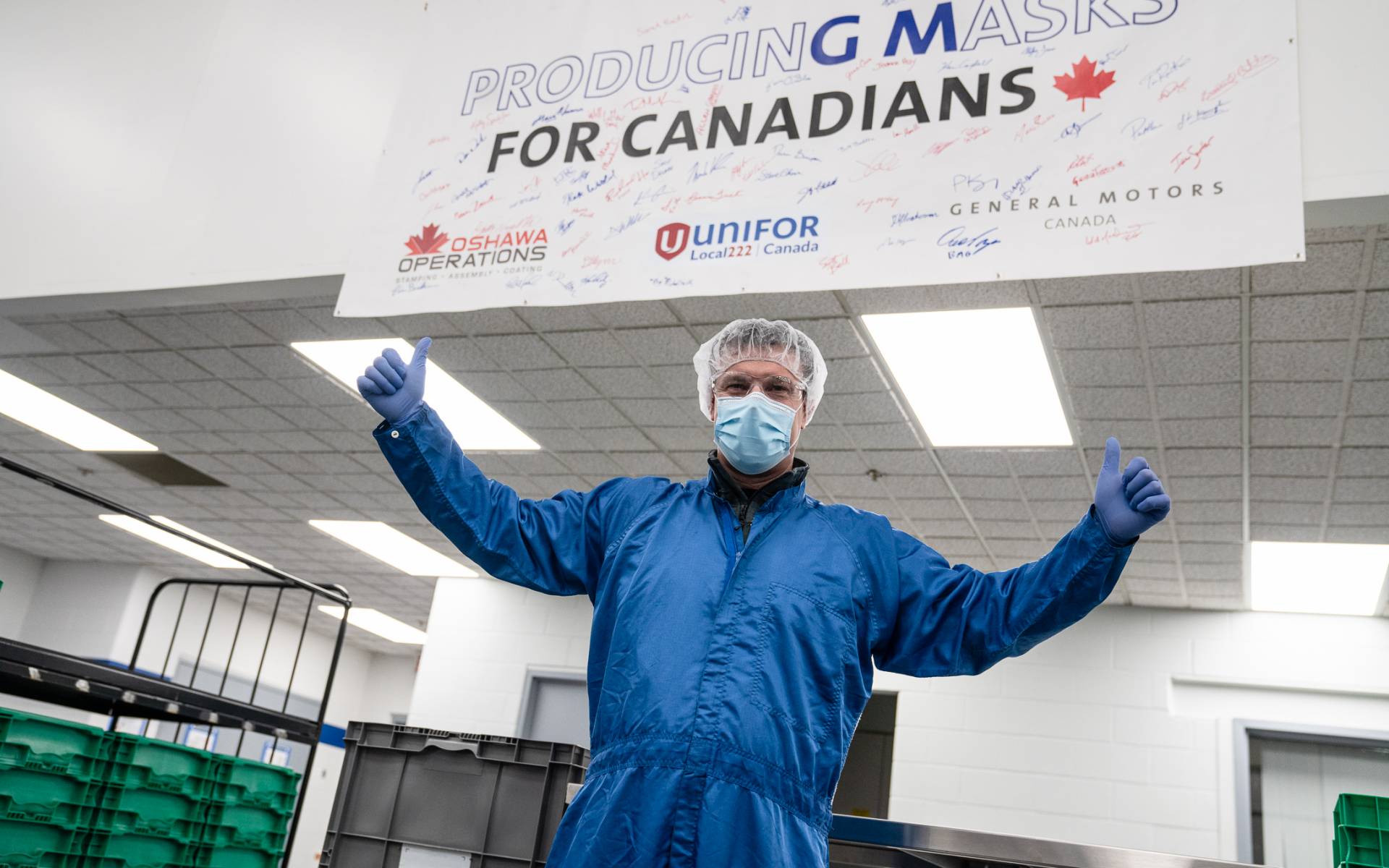 GM Canada produira 10 millions de masques faciaux