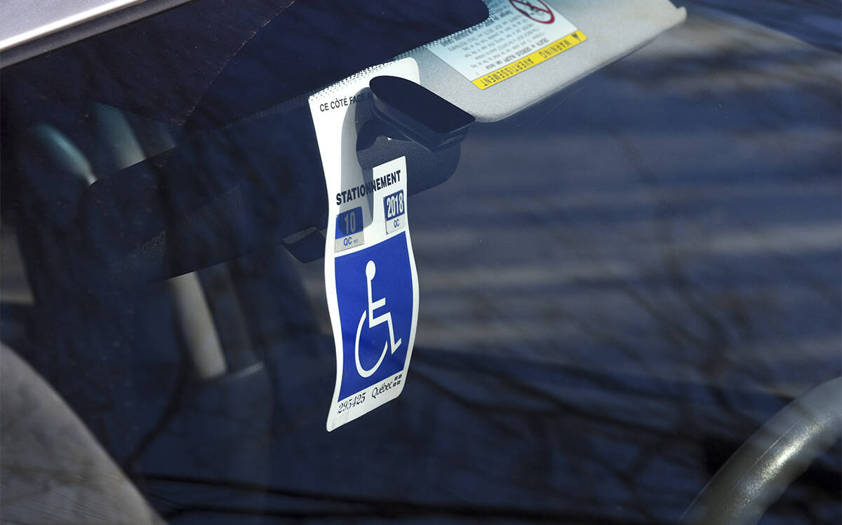 Support pour carte de stationnement personne moins valide