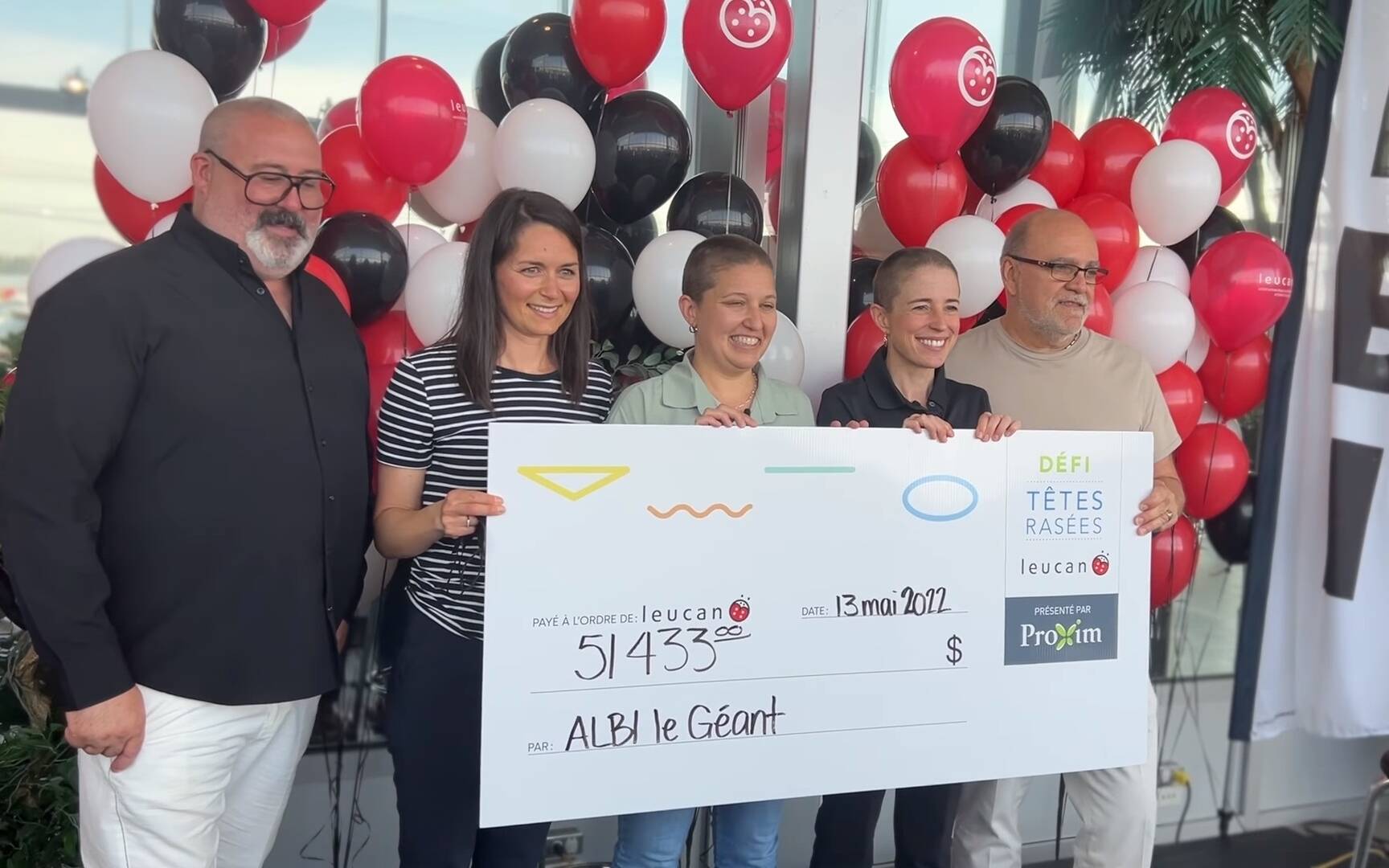 Le Groupe ALBI Le Géant amasse 50 000 $ au Défi têtes rasées