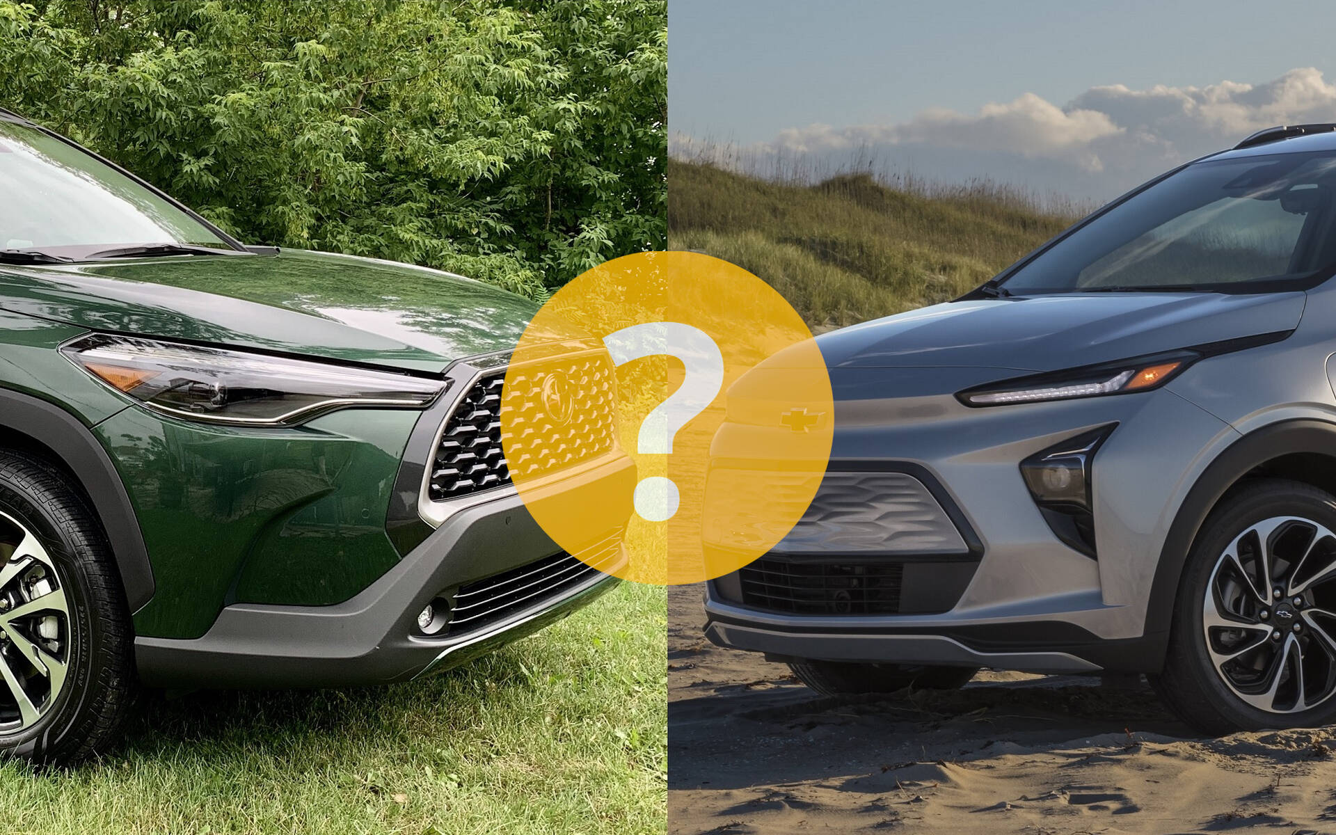 Que choisir entre une Chevrolet Bolt EUV et une Toyota Corolla Cross hybride?