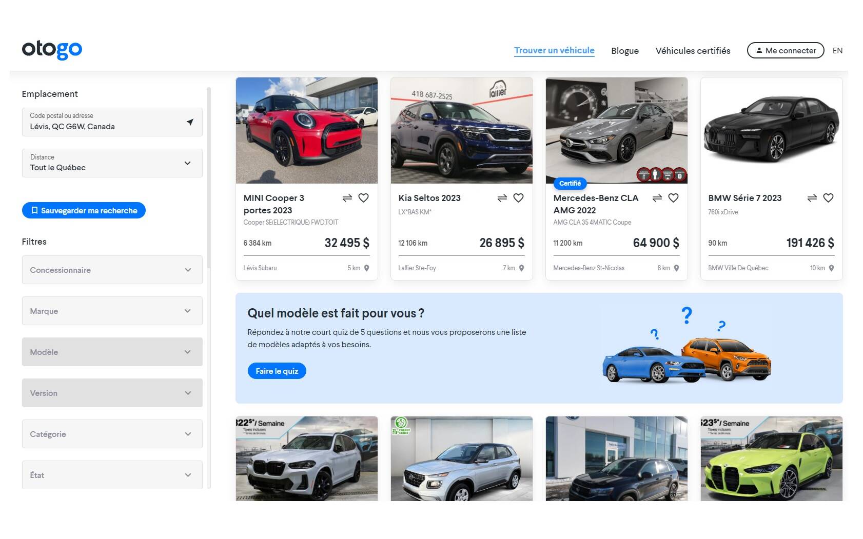 Le Guide de l’auto teste le nouveau quiz d’Otogo pour trouver un véhicule