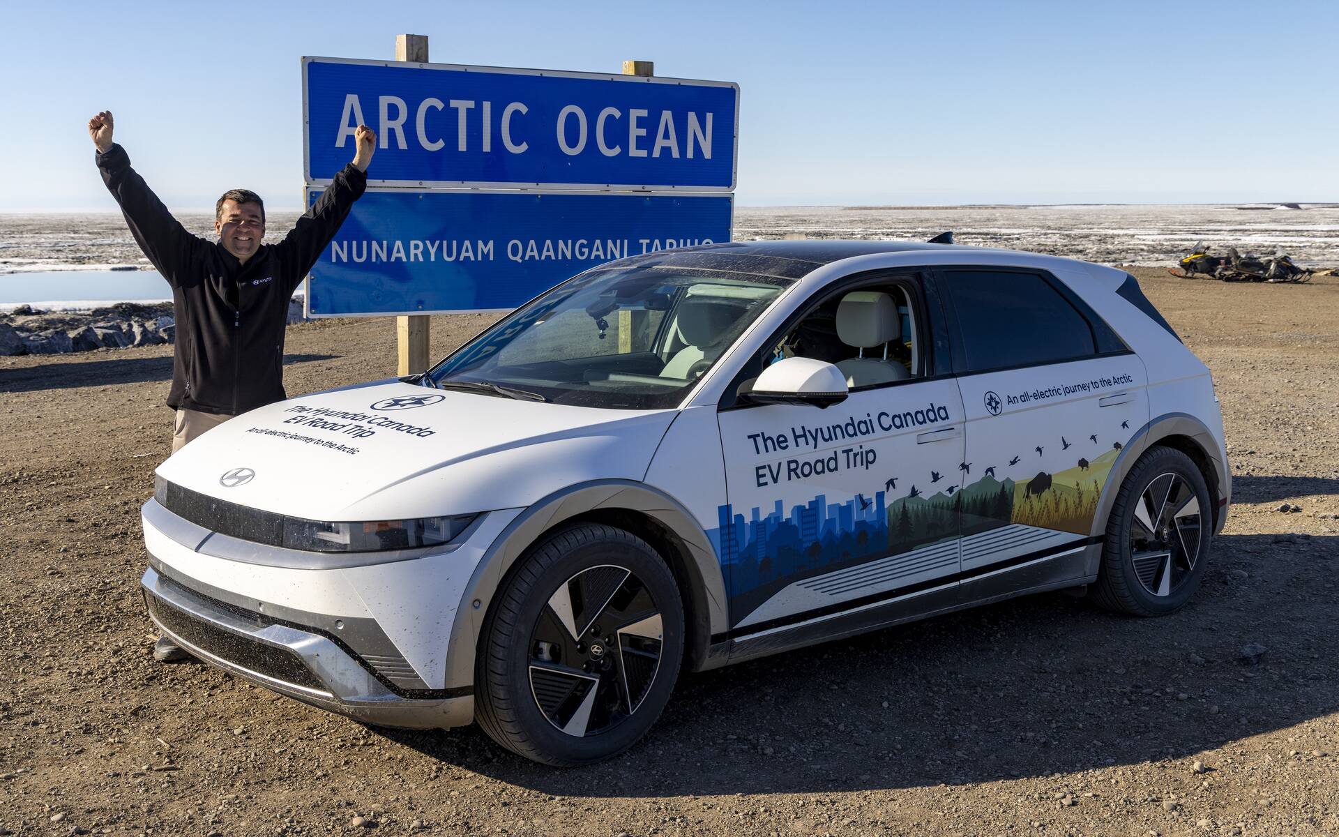 De l’Ontario à l’océan Arctique en voiture électrique : pari réussi pour ce Québécois 