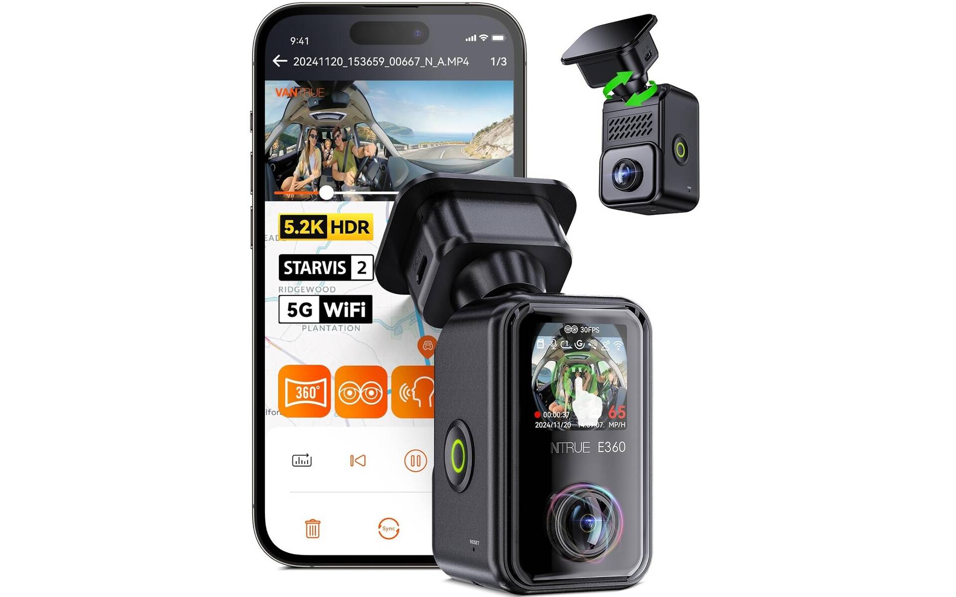 Caméra de bord Vantrue E360