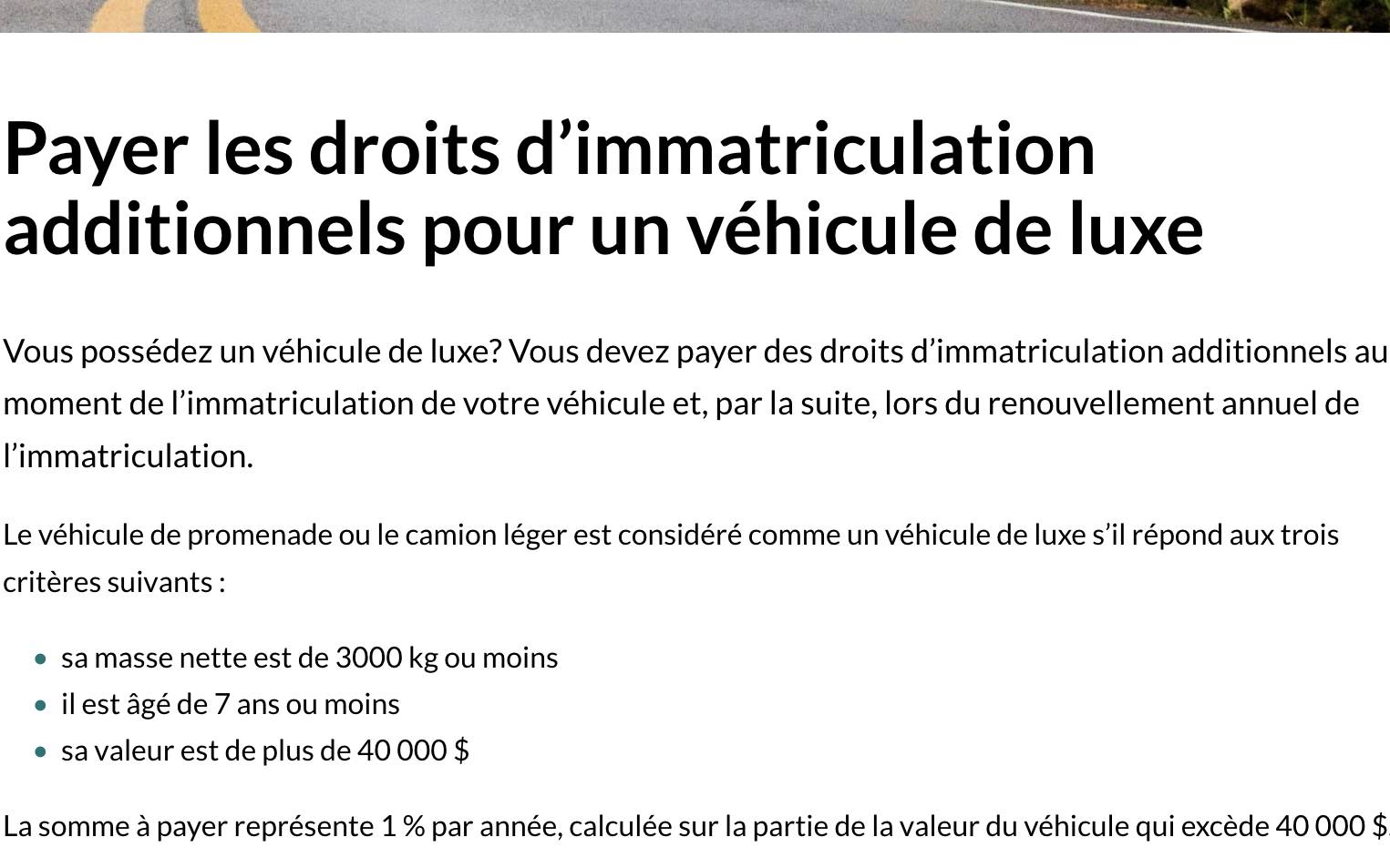 Luxury vehicle registration fees: Quebec collected .5 million in 2025